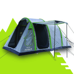 Highlander Aeolus 4 Man Inflatable Tent - Spacious, Quick Pitch, Family-Friendly