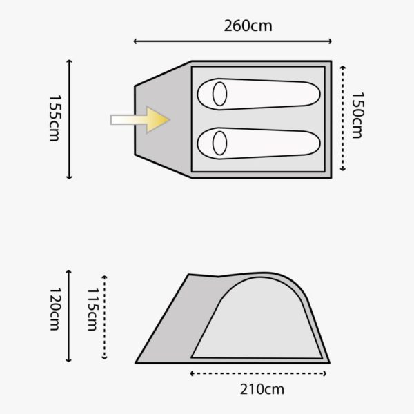 Highlander Juniper Dome Tent - Quick Setup, 2-4 Person Capacity - Image 10