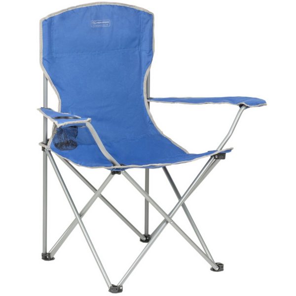 Highlander Outdoor Edinburgh Camp Chair, Blue fur002-bl-left