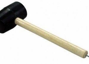 Rubber Mallet with Peg Extractor & Wooden Handle: Perfect for Camping