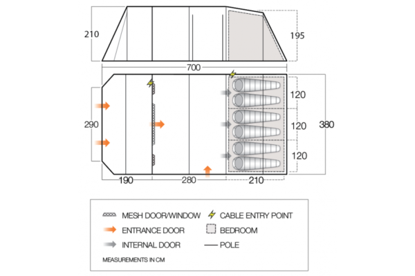Vango Stargrove II 600XL footprint