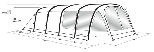 Outwell Knightdale 8PA 8 Person Tent 2021 - Image 5