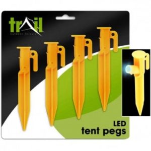 4-Pack LED Plastic Tent Pegs: Essential for Safe Nighttime Camping