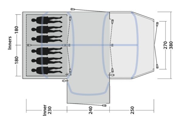 Outwell Airville 6SA 6 Person Tent 2021 - Image 2