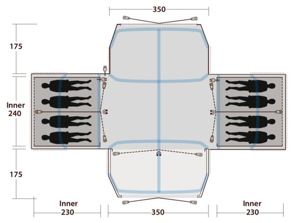 Outwell Grandville 8SA 8 Person Tent 2021 - Image 24
