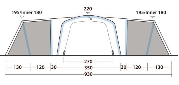 Outwell Grandville 8SA 8 Person Tent 2021 - Image 23