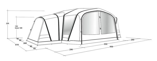 Outwell Grandville 8SA 8 Person Tent 2021 - Image 21