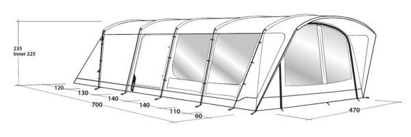 Outwell Vermont 7PE 7 Person Tent 2021 - Image 8