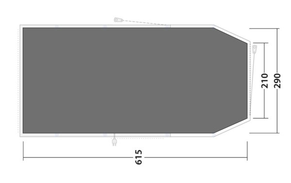 Outwell Footprint w. integrated toggle up front Parkdale 4PA - Image 2