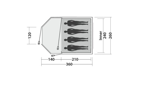 Easy Camp Blazar 400 Tent - Image 4