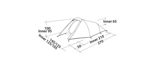 Easy Camp Energy Tent in 2 & 3 Person Sizes: Rustic Green & Gold Red - Image 5