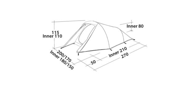 Easy Camp Energy Tent in 2 & 3 Person Sizes: Rustic Green & Gold Red - Image 12