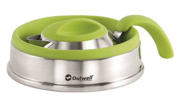 Outwell Collaps Kettle 1.5 Litre Lime Green collpased