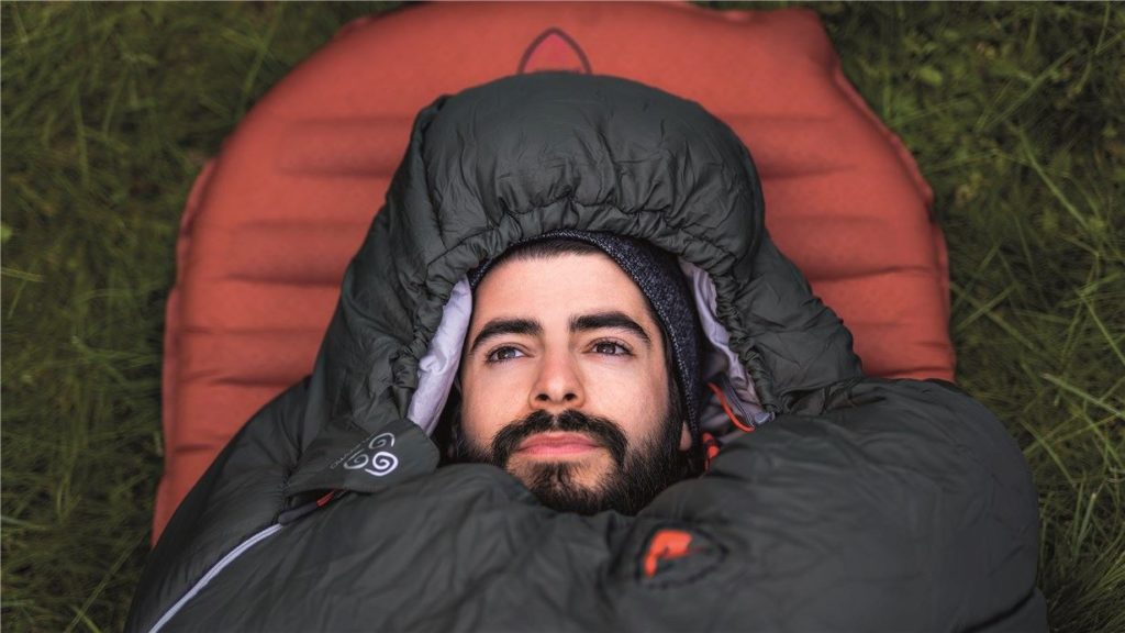 man in a robens sleeping bag
