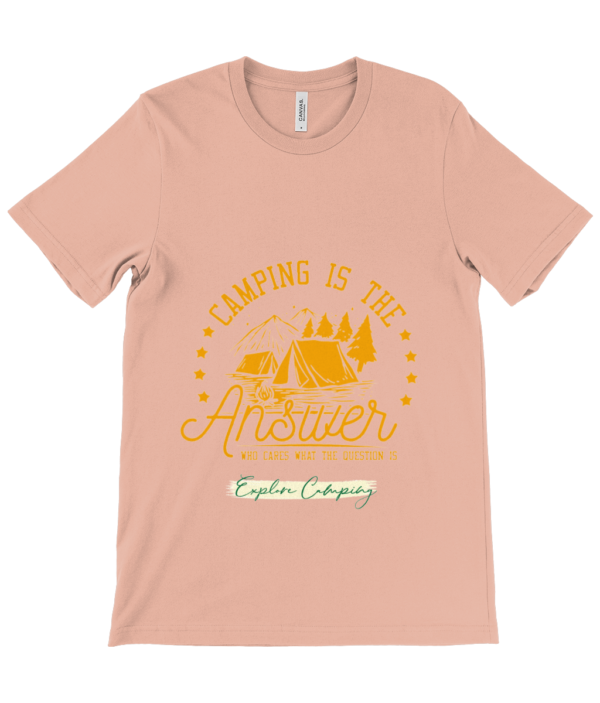 Camping is the Answer' Canvas Unisex Crew Neck T-Shirt: Perfect for Outdoor Lovers - Image 12