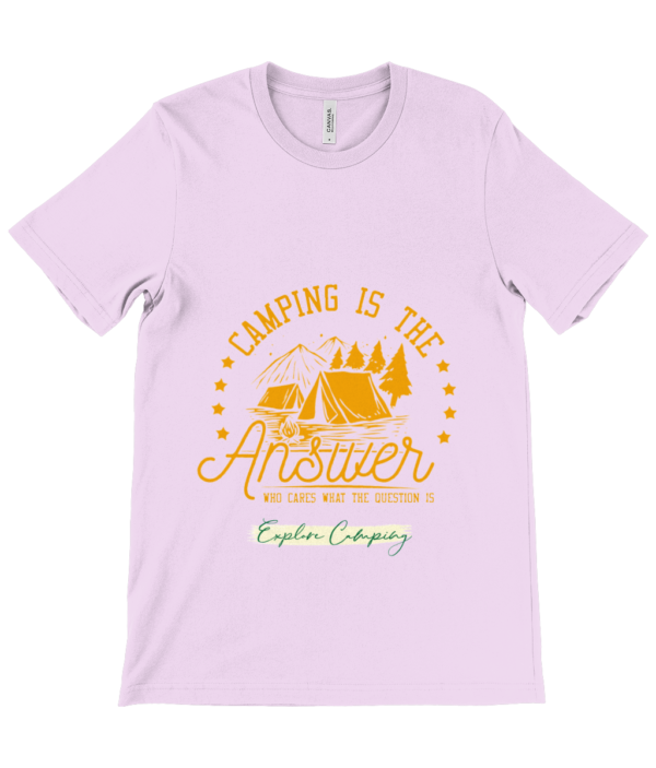 Camping is the Answer' Canvas Unisex Crew Neck T-Shirt: Perfect for Outdoor Lovers - Image 17