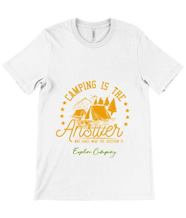 Camping is the Answer' Canvas Unisex Crew Neck T-Shirt: Perfect for Outdoor Lovers - Image 20
