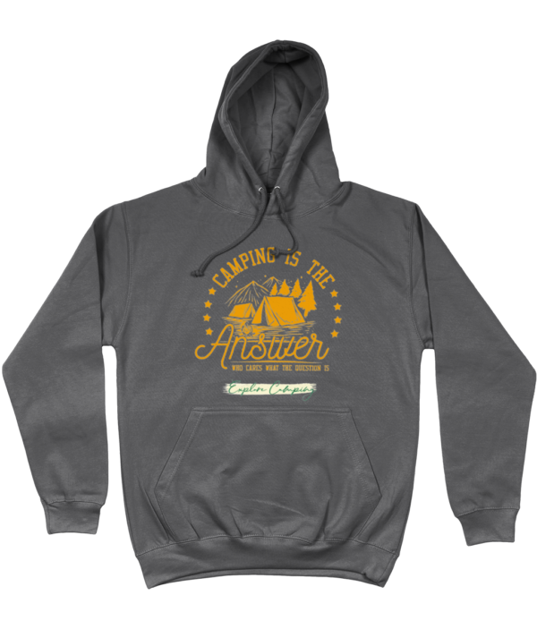 Camping is the Answer' College Hoodie: Essential for Camping Enthusiasts - Image 11