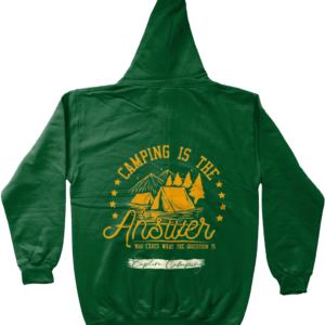 Camping is the Answer' AWDis Zoodie: Essential for Camping Enthusiasts