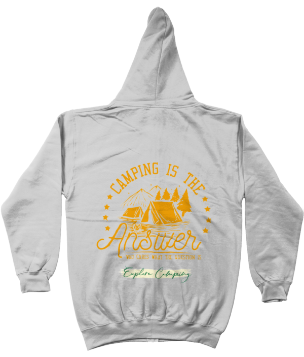 Camping is the Answer' AWDis Zoodie: Essential for Camping Enthusiasts - Image 4