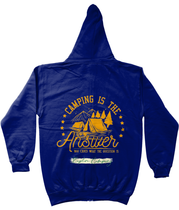 Camping is the Answer' AWDis Zoodie: Essential for Camping Enthusiasts - Image 9