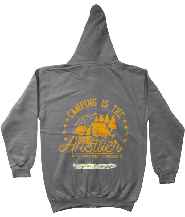Camping is the Answer' AWDis Zoodie: Essential for Camping Enthusiasts - Image 13