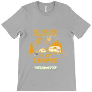 OK, I'm Off Camping' Canvas Unisex Crew Neck T-Shirt: Perfect for Outdoor Lovers