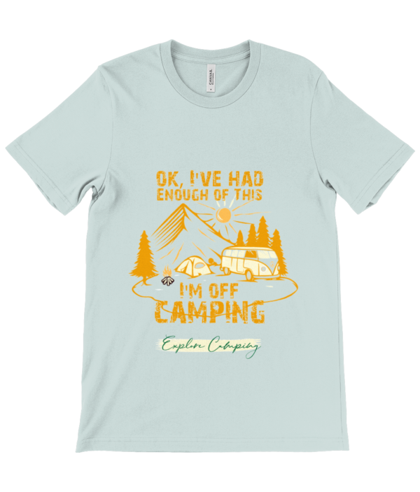OK, I'm Off Camping' Canvas Unisex Crew Neck T-Shirt: Perfect for Outdoor Lovers - Image 5