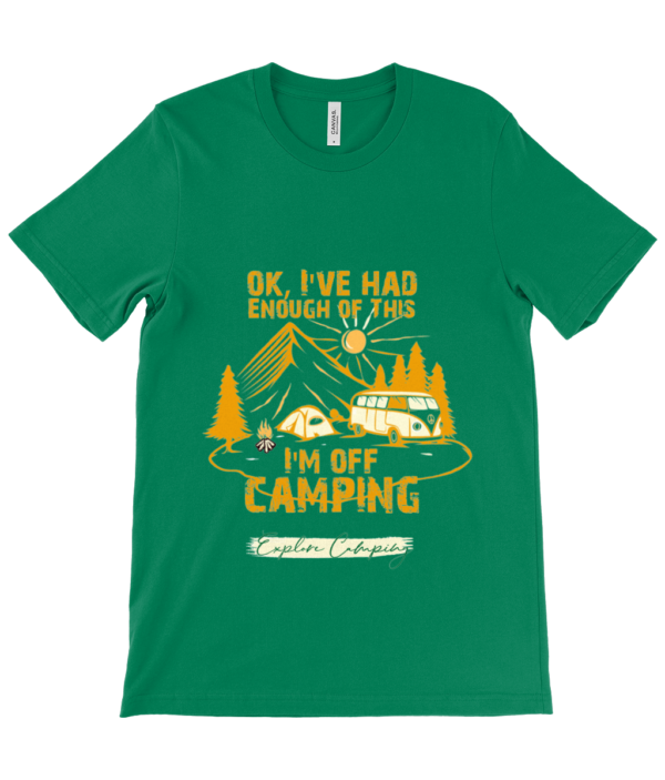 OK, I'm Off Camping' Canvas Unisex Crew Neck T-Shirt: Perfect for Outdoor Lovers - Image 6