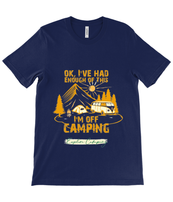 OK, I'm Off Camping' Canvas Unisex Crew Neck T-Shirt: Perfect for Outdoor Lovers - Image 8
