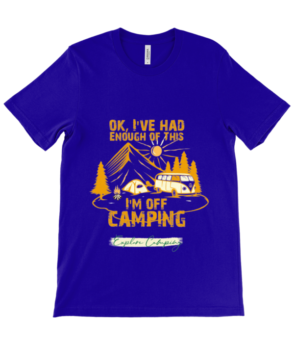 OK, I'm Off Camping' Canvas Unisex Crew Neck T-Shirt: Perfect for Outdoor Lovers - Image 10