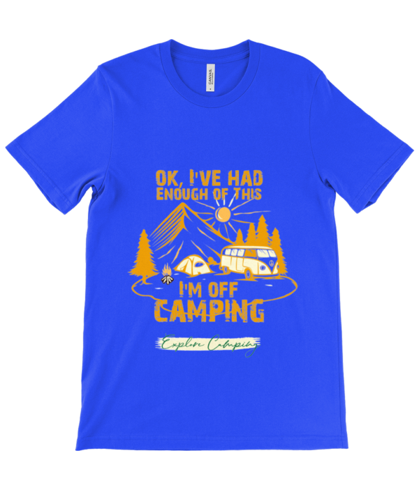 OK, I'm Off Camping' Canvas Unisex Crew Neck T-Shirt: Perfect for Outdoor Lovers - Image 11