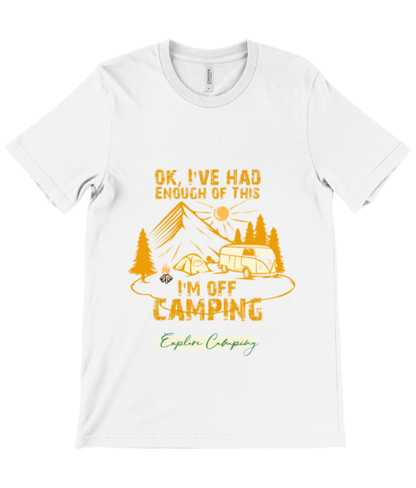 OK, I'm Off Camping' Canvas Unisex Crew Neck T-Shirt: Perfect for Outdoor Lovers - Image 12