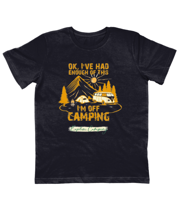 OK, I'm Off Camping' Junior Classic Jersey T-Shirt: Perfect for Young Explorers - Image 9