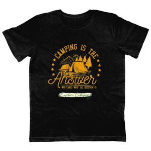 Camping is the Answer' Junior Classic Jersey T-Shirt: Perfect for Young Explorers