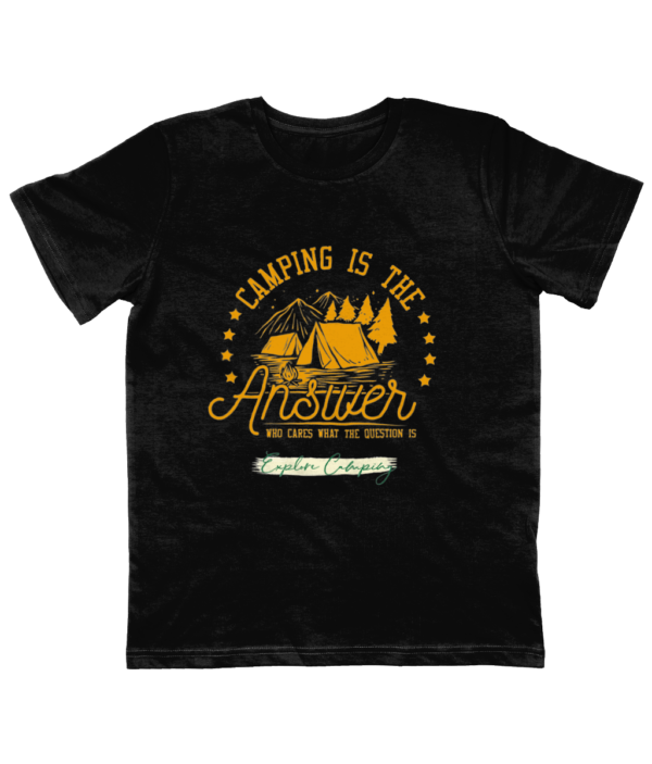 Camping is the Answer' Junior Classic Jersey T-Shirt: Perfect for Young Explorers
