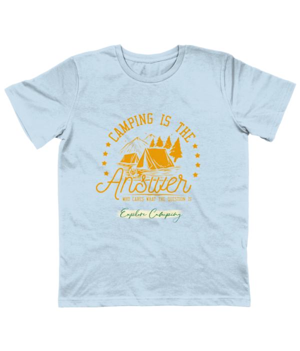 Camping is the Answer' Junior Classic Jersey T-Shirt: Perfect for Young Explorers - Image 7