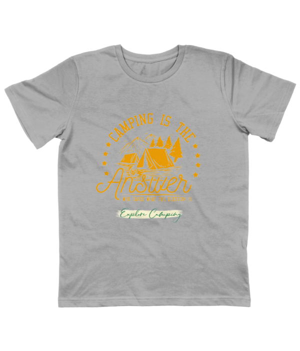 Camping is the Answer' Junior Classic Jersey T-Shirt: Perfect for Young Explorers - Image 8