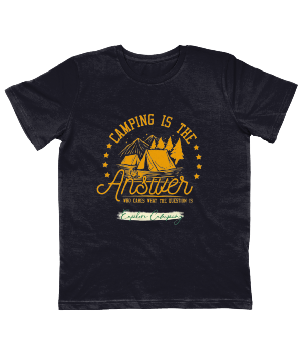 Camping is the Answer' Junior Classic Jersey T-Shirt: Perfect for Young Explorers - Image 9