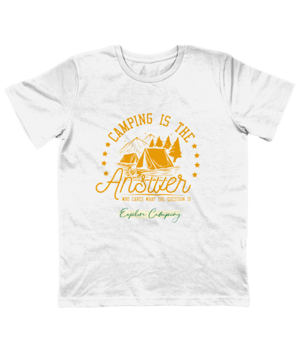 Camping is the Answer' Junior Classic Jersey T-Shirt: Perfect for Young Explorers - Image 12