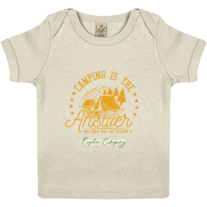 Camping is the Answer' Baby Lap T-Shirt: Cute & Comfy for Little Campers