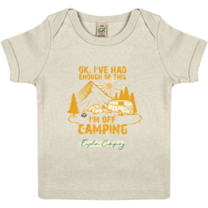 OK, I'm Off Camping' Baby Lap T-Shirt: Cute & Comfy for Little Campers