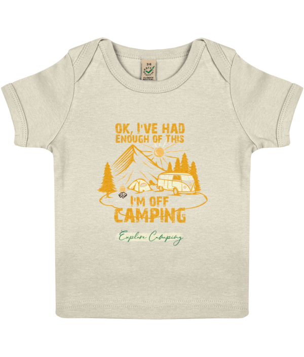 OK, I'm Off Camping' Baby Lap T-Shirt: Cute & Comfy for Little Campers