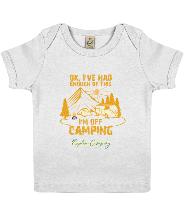 OK, I'm Off Camping' Baby Lap T-Shirt: Cute & Comfy for Little Campers - Image 4