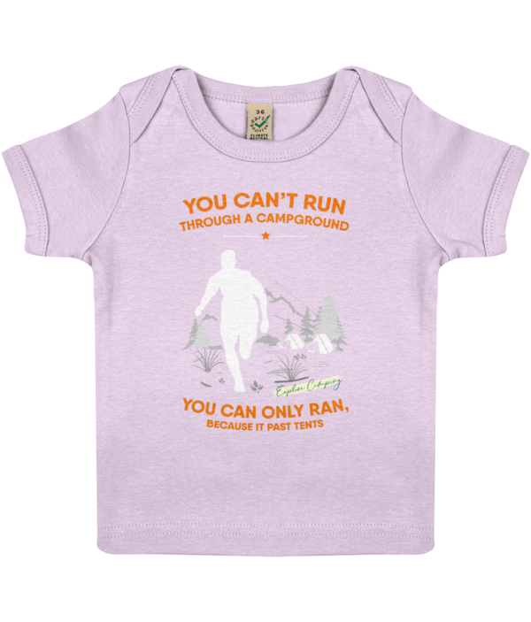 You Can't Run Through a Campground' Baby Lap T-Shirt: Perfect for Little Campers - Image 2
