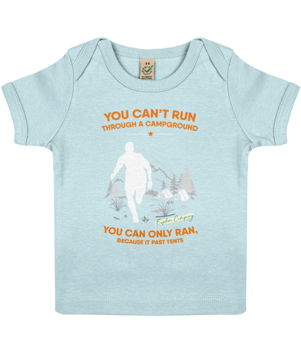 You Can't Run Through a Campground' Baby Lap T-Shirt: Perfect for Little Campers - Image 3