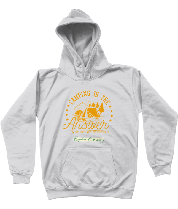 Camping is the Answer' AWDis Kids Hoodie: Fun & Cozy for Young Explorers