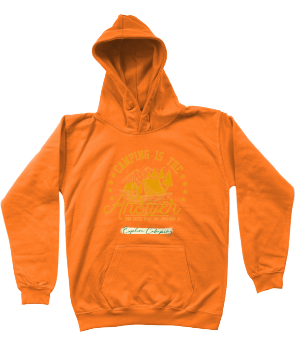 Camping is the Answer' AWDis Kids Hoodie: Fun & Cozy for Young Explorers - Image 17