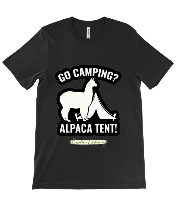 Go Camping Alpaca Tent Crew Neck T-Shirt - Stylish & Comfy - Image 2