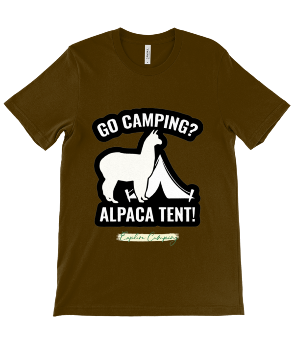 Go Camping Alpaca Tent Crew Neck T-Shirt - Stylish & Comfy - Image 3